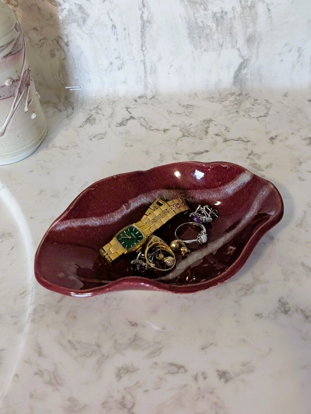 Pottery Trinket/Soap Dish Wavey Slab Pottery